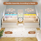 AOGLLATI  Double Ottoman Bed with Charging Station  LED Lights  Double Bed Frame with Hydraulic Lift Mechanism
