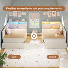 AOGLLATI  Bed Frame with Hydraulic Storage  Charging Station and LED Lights  Reversible Left/Right Hand Assembly