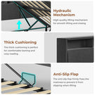 AOGLLATI  Double Ottoman Bed with Charging Station  LED Lights  Double Bed Frame with Hydraulic Lift Mechanism