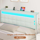 AOGLLATI 5ft King Ottoman Bed Frame 150×200 cm with Charging Station and LED Lights Upholstered Platform Bed frame