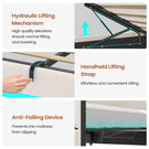 AOGLLATI 5ft King Ottoman Bed Frame 150×200 cm with Charging Station and LED Lights Upholstered Platform Bed frame