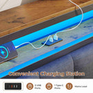 AOGLLATI Double Bed Frame 135x190 cm 4ft6 Floating bed with LED and charging station