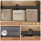 AOGLLATI 3ft Single Bed Frame with Storage Day Bed with Charging Station Corner Bed Frame Sofa Bed Frame with LED Lighting