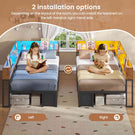 AOGLLATI Double Bed with 6 Storage Drawers 135x190 CM with Charging Station and LED Lights