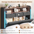 AOGLLATI single ottoman bed with storage and led lights 90x190 CM
