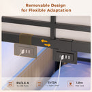 AOGLLATI Bunk Bed with 3 Storage Drawers Clothes Hanger 90x190cm Black