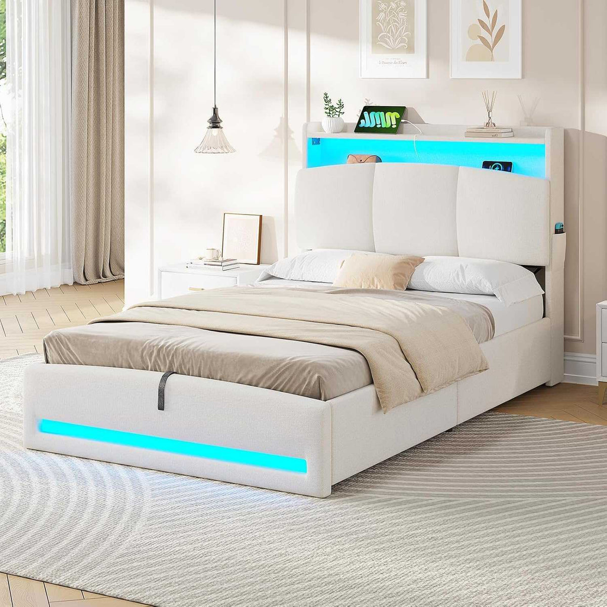 AOGLLATI Single Ottoman Bed 90x190 cm 3ft Single Bed Frame