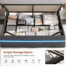 AOGLLATI King Size Ottoman Bed Frame with Storage LED Lights