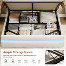 AOGLLATI Ottoman Double Bed Frame with Storage LED Lights