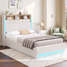 AOGLLATI single ottoman bed with storage and led lights 90x190 CM