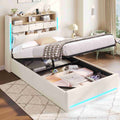 AOGLLATI single ottoman bed with storage and led lights 90x190 CM