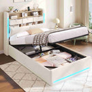 AOGLLATI single ottoman bed with storage and led lights 90x190 CM